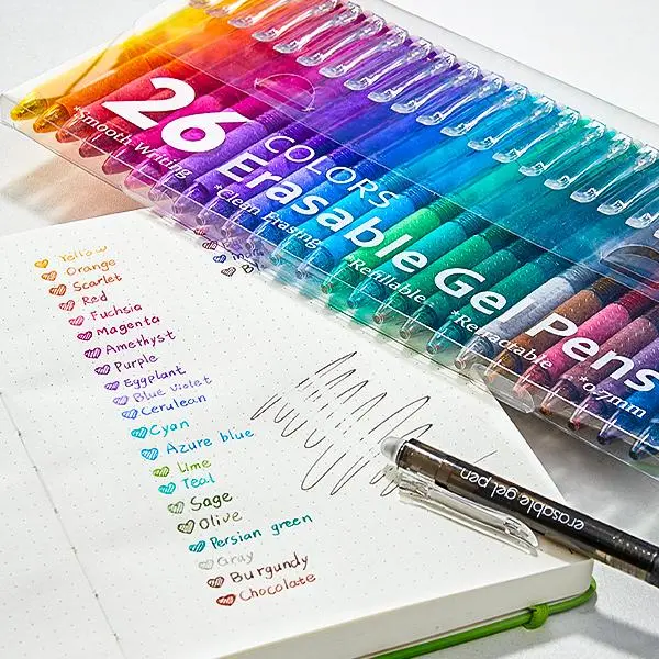 15/26 Pack Erasable Gel Pens, Retractable Fine Point Clicker Pens in 15/26 Assorted Colors, Smooth Writing and Easy to Use for Students, Teachers and Artists, Drawing Writing Planner and Crossword Puzzles,magical pen,gift,dealsforyoudays