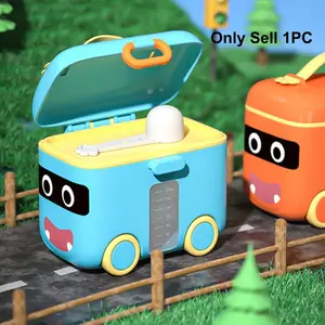 New Cute Car Milk Powder Storage Box, Snack Box, Food Container, Portable Organizer for Babies & Toddlers, Dishes Organiser, Plastic Milk Container