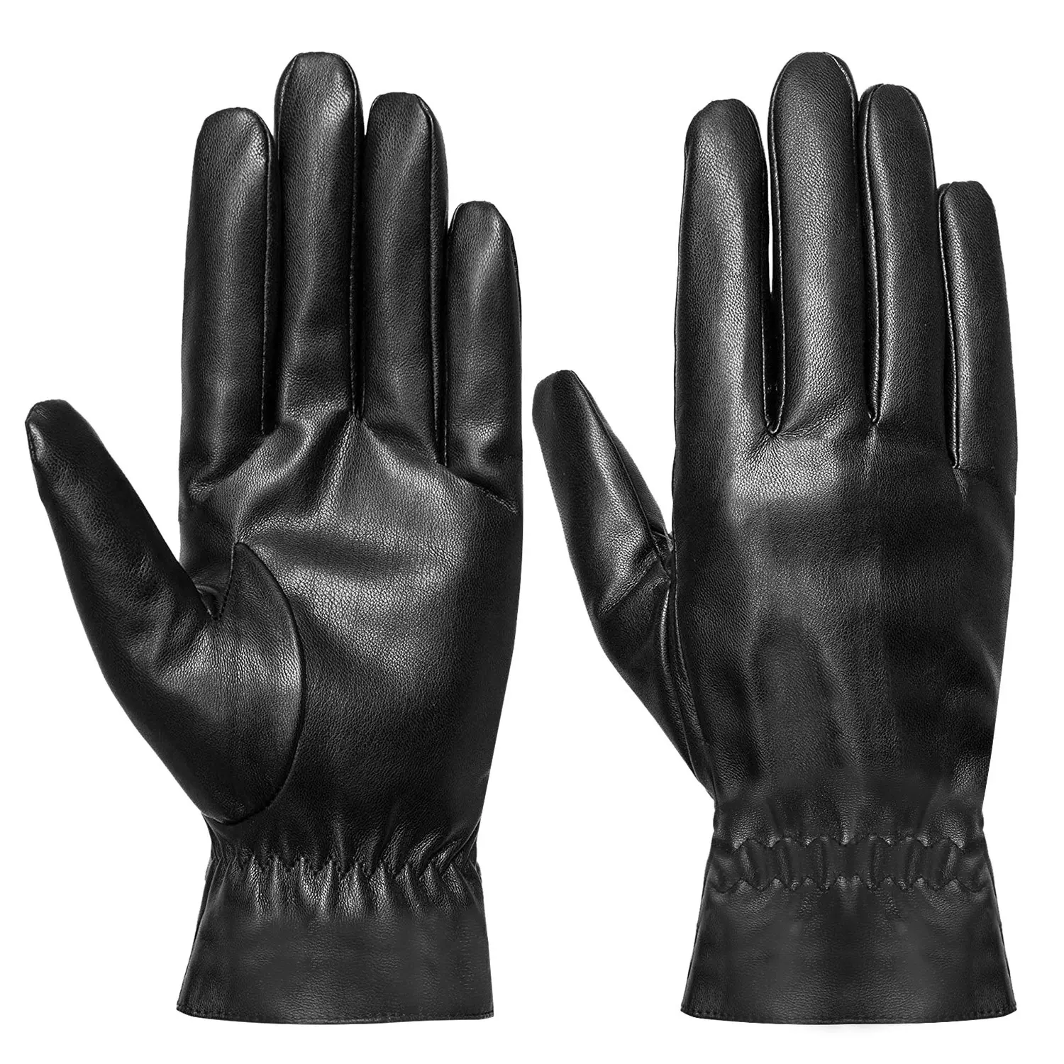 Unisex Leather Winter Warm Gloves Outdoor Windproof Soft Gloves Cycling Skiing Running Cold Winter Gloves,summervibes