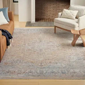 Nourison Timeless Classics Vintage Medallion Floral Area Rug, Antique Home Decor Piece, Living Room Mat for Indoor Use