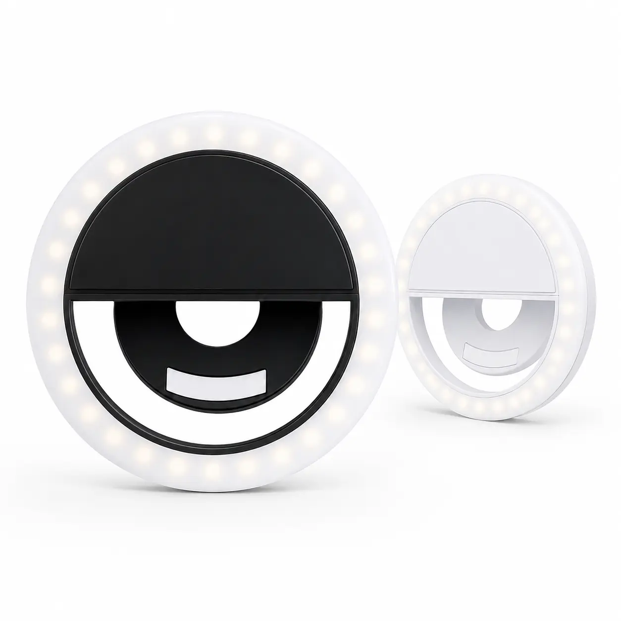 Rechargeable Selfie Ring Light, Portable Clip-on Phone Light with 28 LEDs and 3 Brightness Levels, Mini Fill Light for Selfies, Video Calls, Photography, and Content Creation
