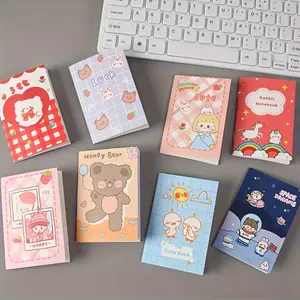 10/20 Pack Cartoon Pocket Notebooks | Mini Portable Student Notebooks, Cute Animal/Character Design Stationery Set, Reward/School Supplies, Random Color Assortment, Travel Diary Notebook