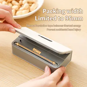 Portable sealing machine, suitable for sealing of snacks, coffee and pet food packaging, bag cutter, rechargeable, compact food storage sealing device.The perfect gift choice for Valentine's Day, Father's Day, and Mother's Day.