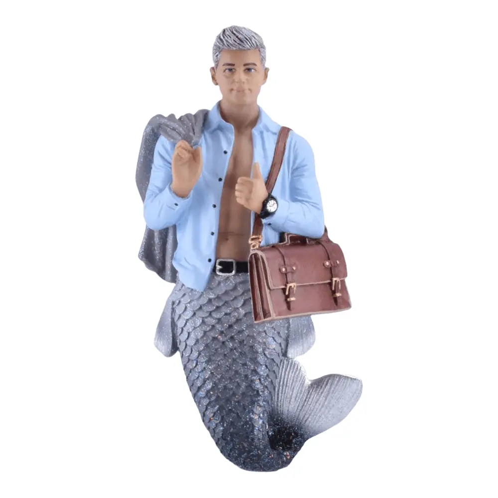 December Diamonds Merman Legal MANeuver Resin Doll Figurine, Festive Christmas Decor, Ornaments for Room Decor