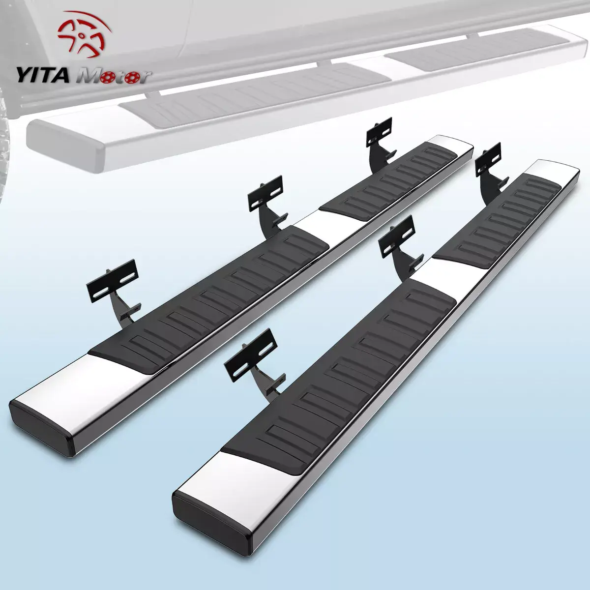 YITAMOTOR 6 inches Running Boards for 2009-2018 RAM 1500/2010-2024 RAM 2500 3500 Crew Cab/2019-2023 RAM 1500 Classic Crew Cab Side Step Nerf Bars (Excl 2019-2025 1500 New Body)