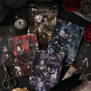 Punk Style Ancient Magic Character Scene Sticker Collage Pack Book, 20 Sheets Per Pack, Dark Series Witch DIY Craft Paper, Home Journal Gift, Stickers Kit