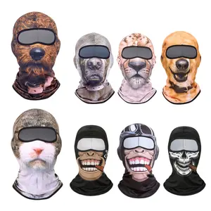 3D Cat Dog Ski Mask Balaclava Full Face Cover for Men Women, Cute Animal Ears Cat Mask UV Sun Protection Shiesty Hood, Outdoor Riding Hiking Ski Halloween Party Yellow
