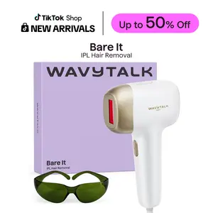 Wavytalk Bare It IPL Hair Removal with Ice Cooling, 3 Modes & 24J Dual-Pulse for Salon-Level Results on Face, Body & Bikini, Painless & Precise