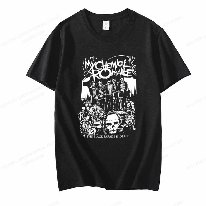 Vintage My Chemical Romance Spider Logo Emo Punk Rock Band Men's Oversized Graphic T-Shirt | Retro Alternative Rock MCR Band Tee Streetwear Bootleg Fan Gift Novelty Tee
