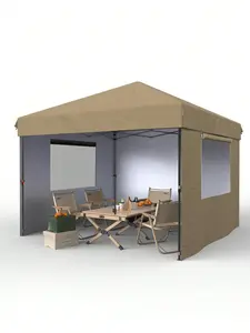 【Christmas Gift】brown- Pop Up Canopy, Easy Up Canopy Tent, Heavy Duty Tents For Parties, One Person Set Up Event Tent