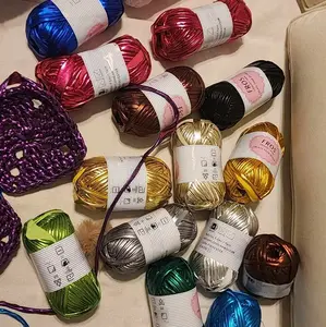 Limited Time Sale - 2 Pack Metallic Yarn - Choose Your Colors - 200g per pack crochet yarn