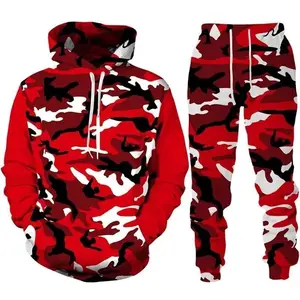 New Camouflage Hoodie Pant Suit Printed Casual Men Women High Quality Tracksuit Outfits Fashion Men's Clothing