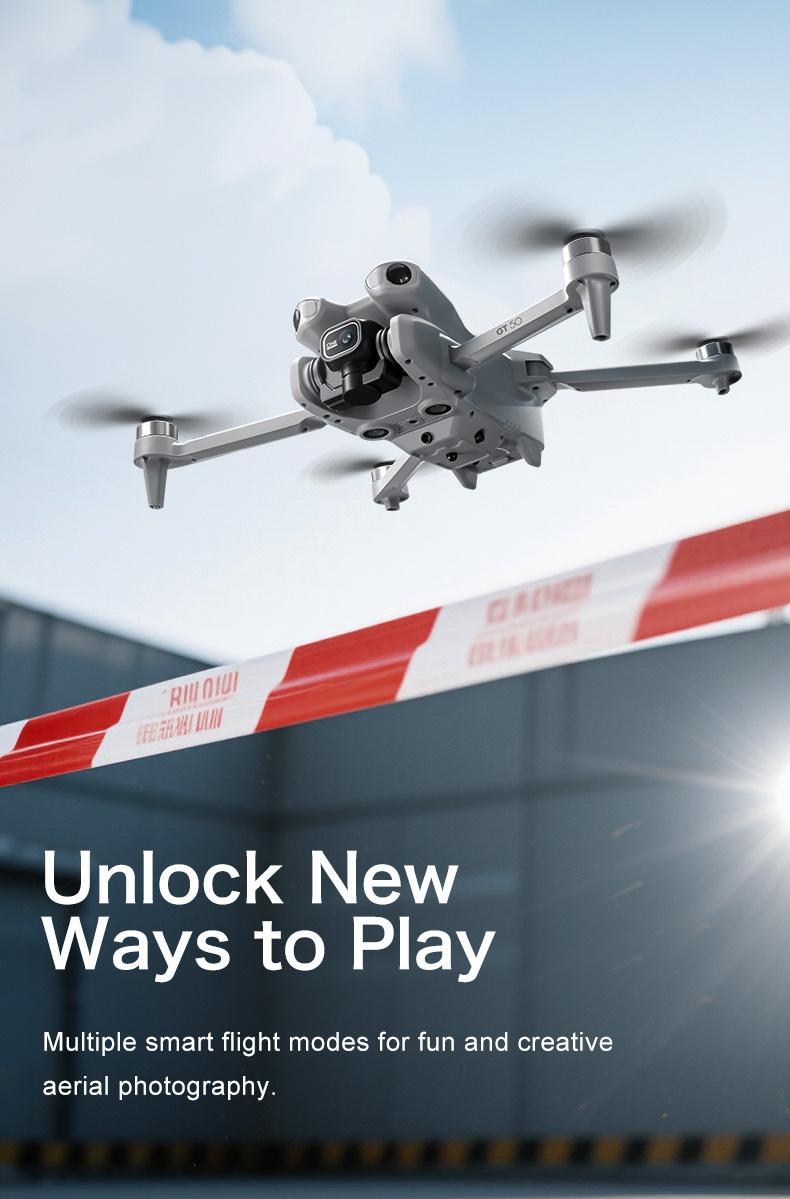 Drone MAX Upgraded 8K Dual-Camera Drone with Obstacle Avoidance, Brushless Motor, Dual Batteries, 5.6" HD Screen Remote, Foldable Design, Night Flight Ready for Adults & Beginners