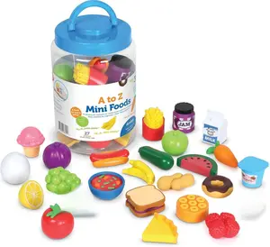 Learning Resources Mini Alphabet Foods - 26-Piece A to Z Learning Toys for Toddlers, Develop Fine Motor Skills & Letter Recognition, Pretend Play Kitchen Accessories for Kids Ages 18+ Months