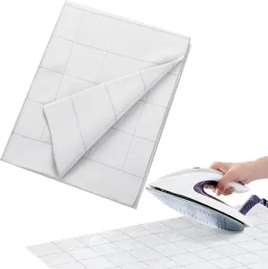 Fusible Interfacing with 2.5 x 2.5 Inches Grid Nonwoven Layout Iron on Polyester/Rayon Lightweight Interfacing for DIY Crafts Supplies (Light Weight,48 Inches X 4 yd)