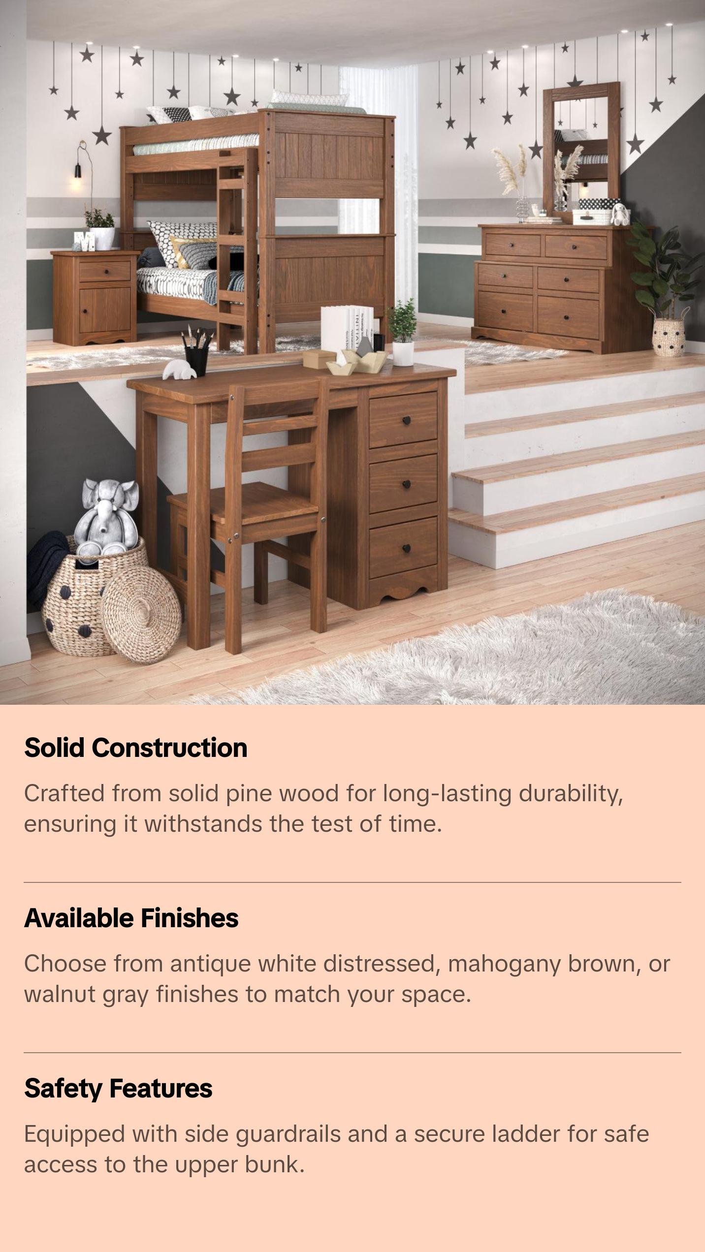 Double Twin Stackable Post Bunk Bed