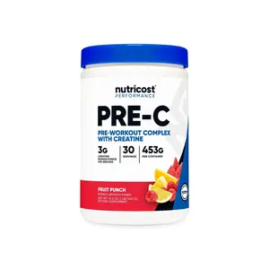 Nutricost Pre-C, Pre-Workout Complex with Creatine Powder (Fruit Punch) (450g)