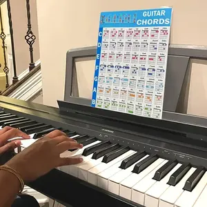 Guitar Chord Chart (10.15"X8.26"in) - Durable, Frameless Educational Guide For Beginners & Enthusiasts