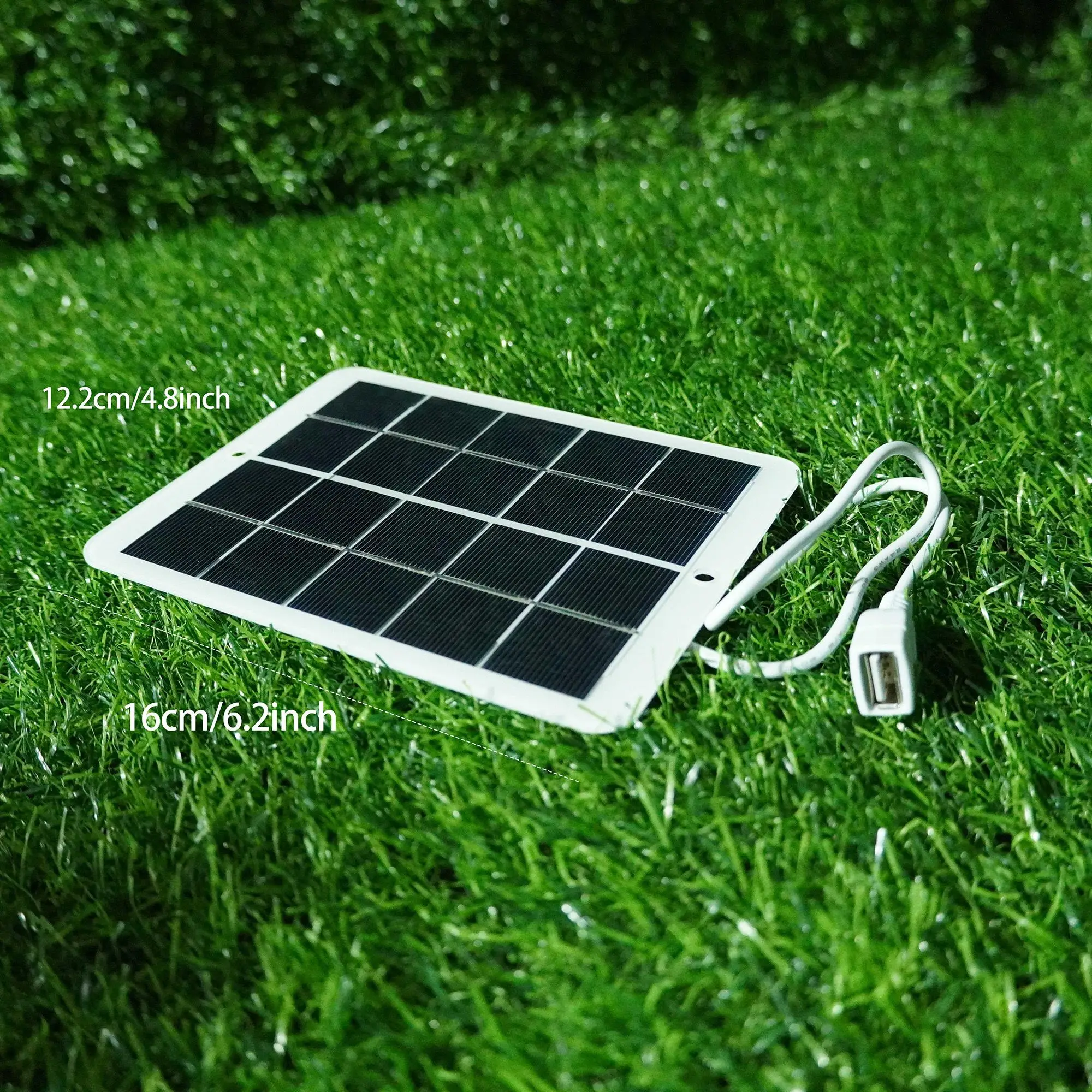 Solar Panel Charger, 3W 5V Portable Solar Charger, Outdoor Solar Panel Charger, USB Solar Panel Charger for Phone, Mini Fan, LED Light