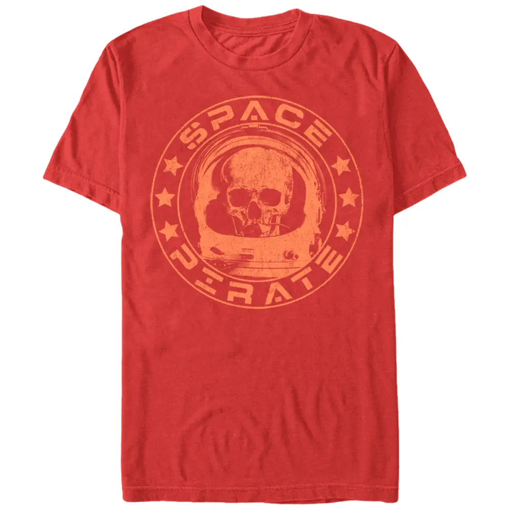 Men's Lost Gods Space Pirate Skull Astronaut T-Shirt, Stylish, Shortsleeve