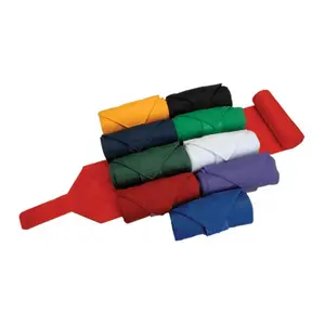212 MAIN Double Knit Equestrian Standing Wraps (Equestrian Stand-Up Wraps) - 1.5 in, Long Length, Stretchable, Secure Closure, Black, Horsewear & Bandaging, Machine Washable, Dryer Safe