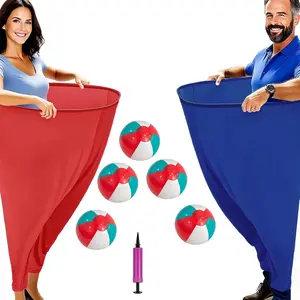 Upgraded Granny Pants for Adults' Outdoor Game, Large Size, Includes Grandma Pants, Inflatable Balls, Air Pump, Perfect for Parties, Fun, Multi Purpose Inflatable, Outdoor Play Equipment
