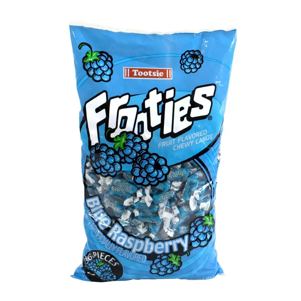 Blue Frooties Individually Wrapped Chewy Blue Raspberry Candy - 2 lb (38.8 oz) Bag