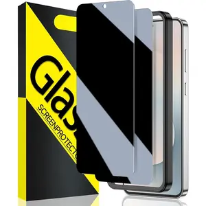 [2 Pack] Privacy Screen Protector for Samsung Galaxy S25 FE,9H Tempered Glass Privacy Samsung Galaxy S25 FE Screen Protector,Anti-Scratch Case Friendly Bubble Free Easy Install Accessories