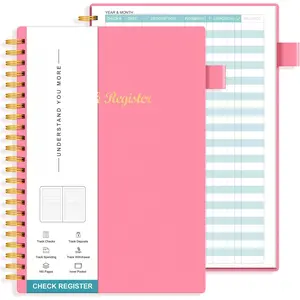 Check Registers for Personal Checkbook Register,  Accounting Ledger Book for Small Business, Transaction Registers Log Book, Check Register Book Expense , 160 Pages, A5,