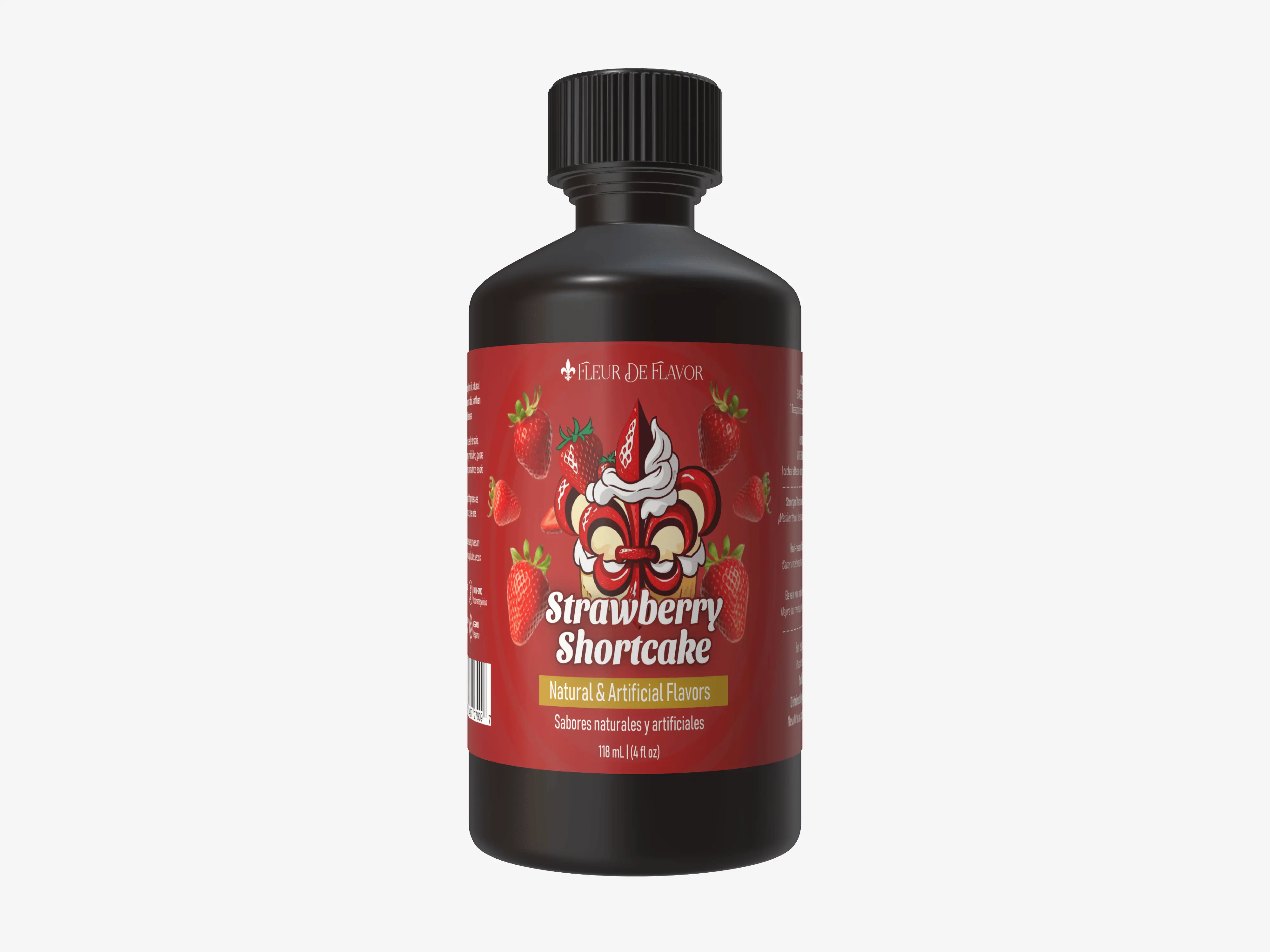 Fleur De Flavor Strawberry Shortcake Emulsion – Sweet, Juicy Strawberry & Buttery Cake Flavor (4 oz)