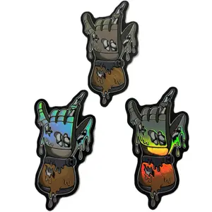 3 pack! Holographic Lineman Hot Gloves Melting Sticker