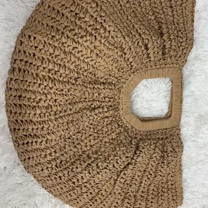 Women's Summer 2024 Casual Plain, Large Capacity Handbag for Travel & Daily Use, Casual Trendy Versatile High-quality Bohemian Straw Bag for Vacation