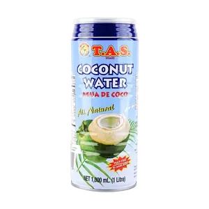 TAS 100% Pure Coconut Water Drink, Natural Young Coconut Nectar, 960ml Refreshing Beverage from Thailand