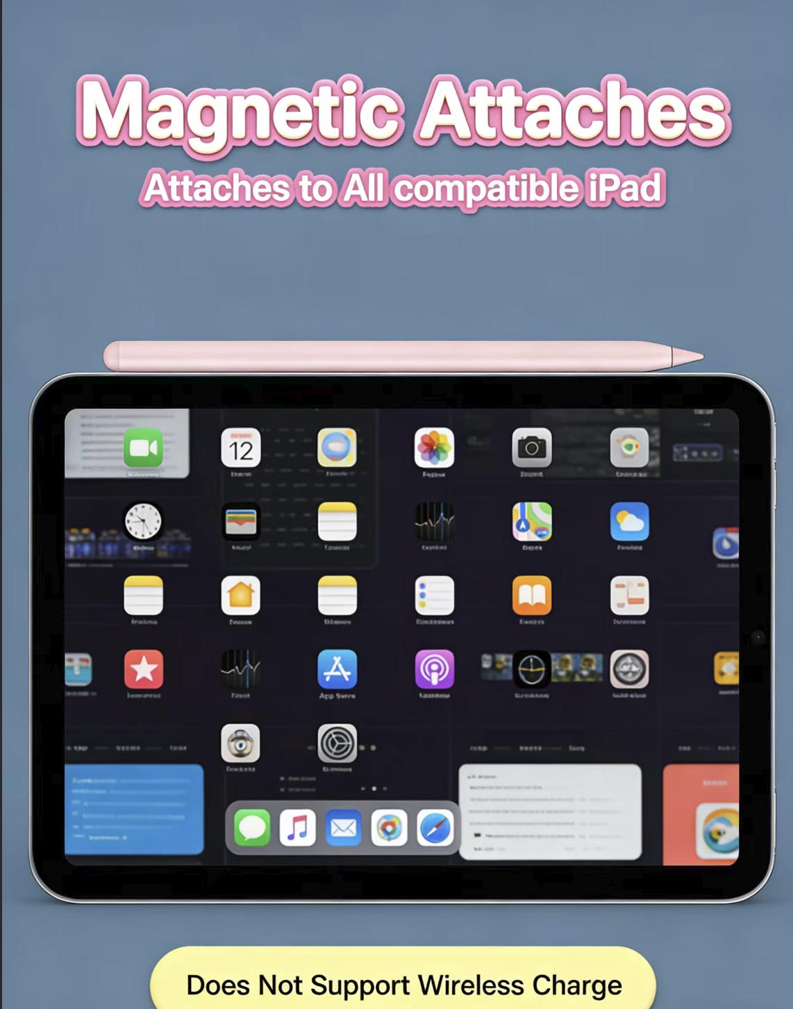 Fast Charging Active Stylus Pen for iPad, Palm Rejection Tilt Sensitivity High Precision Apple Pencil Replacement for iPad Pro/Air/Min  PINK