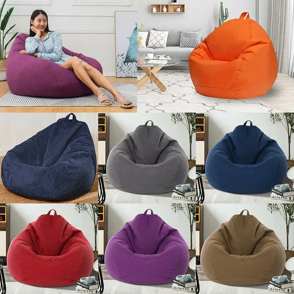 Ultra-Soft Large Bean Bag Chair Cover For Indoor Relaxation BBT, Bean Bag Covers For Bean Bag Chairs