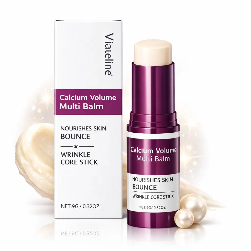 Calcium Collagen Multi Balm Stick - Korean 9g Regular Edition Moisturizer, Anti-Wrinkle Anti-Aging Cosmetics for Face & Eyes, Enhancing Glow, Radiant Dewy Skin, Single Item