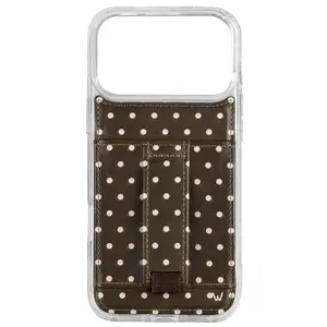 Walli Cases Cocoa Dot Phone Case with Wallet and Finger Strap