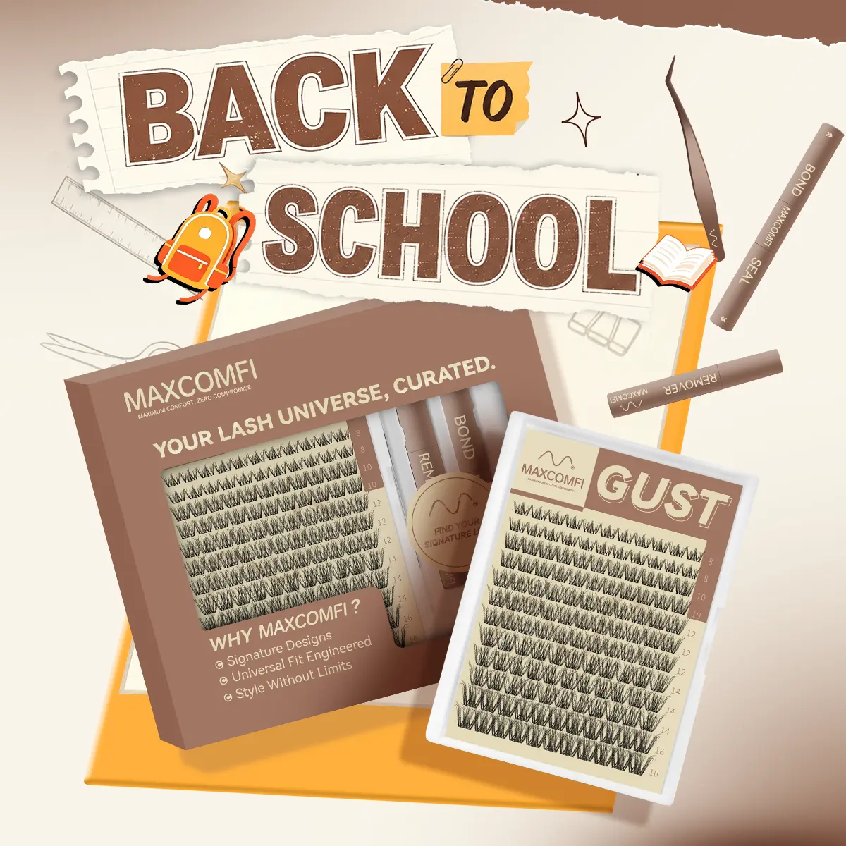 GUST |  Maxcomfi DD Curl Cluster 2.0 Multi-Pack | Natural Layered Lash Clusters | Natural Lashes Clusters Waterproof Cryproof  Longlasting Party Mother Gifts SummerVibes,sunscreen,back to school