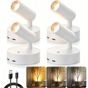 Wireless Magnetic Wall Light, USB Rechargeable Night Lamp Touch Control, LED Spotlight Indoor Home Decor for Bedroom Hallway Father’s Day Present,Mother’s Day Gift