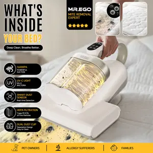 MR.EGO Mattress Vacuum Cleaner – Deep Clean Your Bed & Sofa, Powerful Suction with UV Light & HEPA Filter, Removes Hidden Dust & Debris