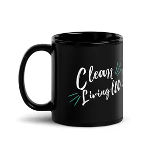 CleanLivingLLC Black Glossy Mug