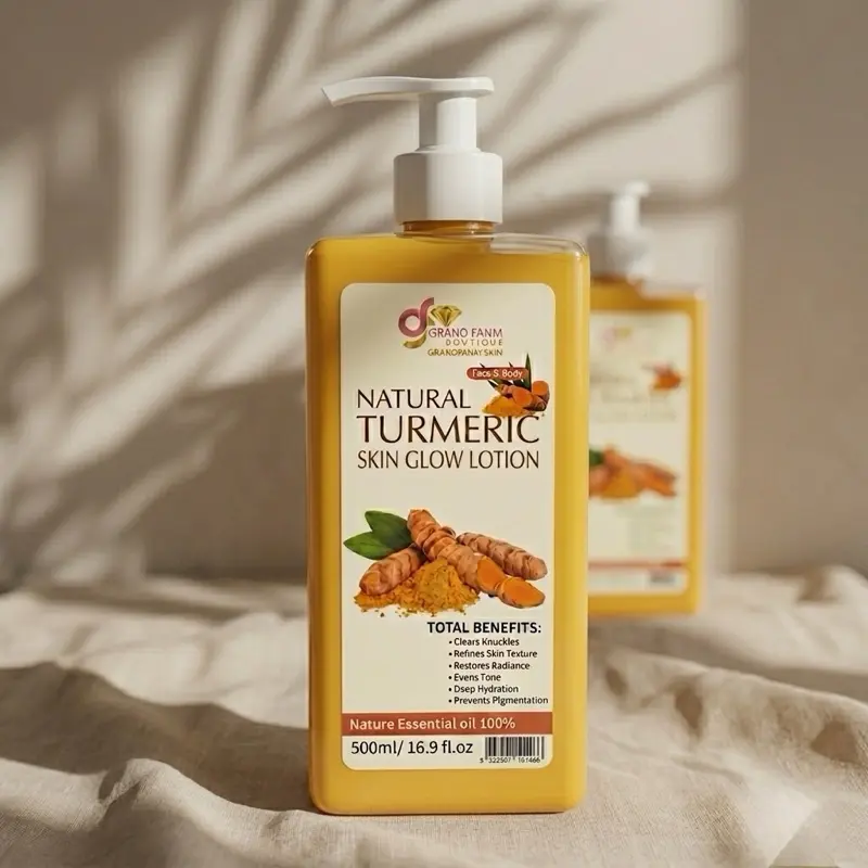 Gran Fanm Natural Turmeric Skin Glow Lotion 500ml Total Benefits for Clear Smooth Texture and Radiant Skin
