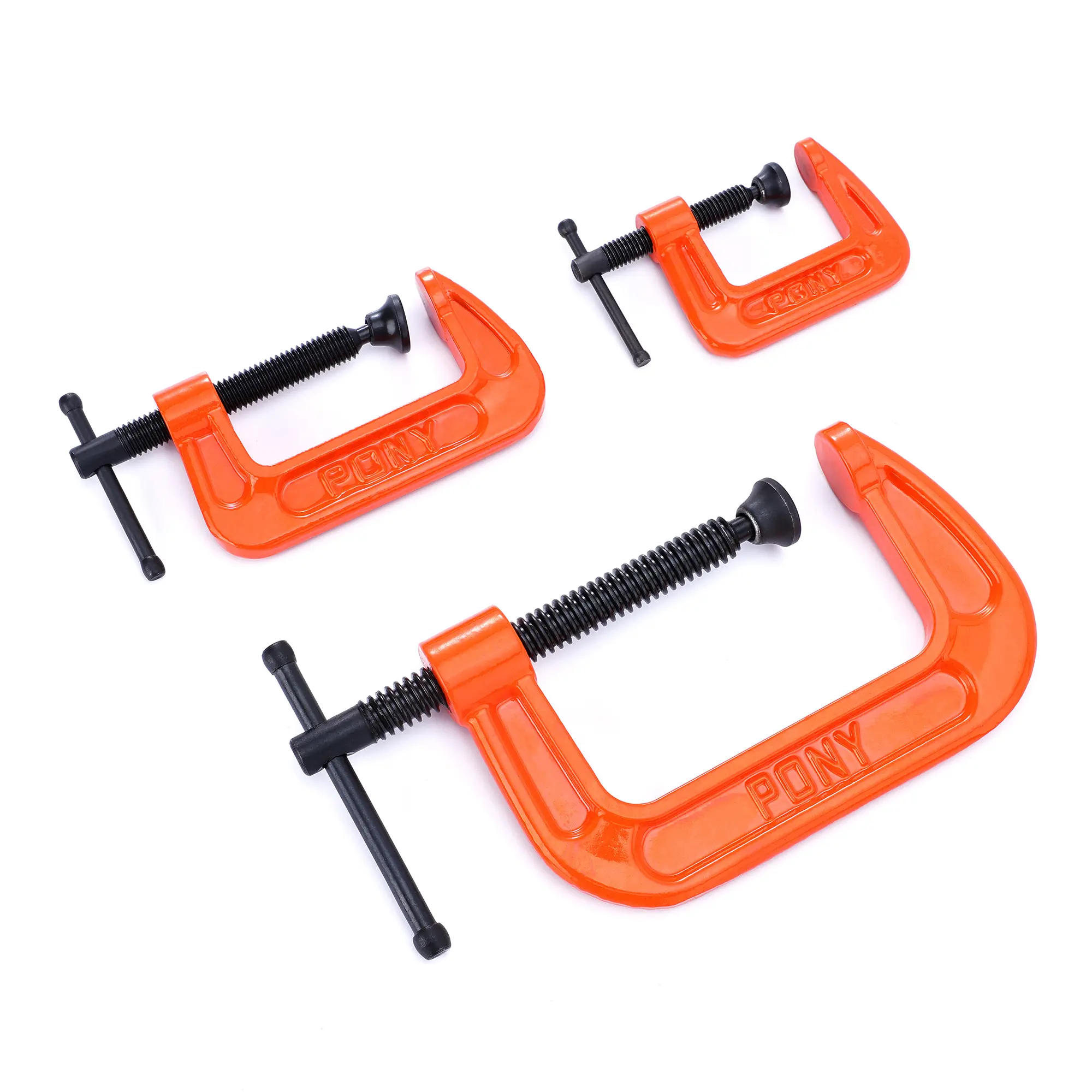 #BacktoSchool PONY Malleable Iron C-Clamp Set, 3-Count, (1", 2", 3")