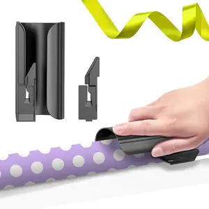 Portable Cylindrical Paper Cutter, Christmas Gift Wrapping Tool, Replaceable Blades, Includes 2 Detachable Blades, Festival Use