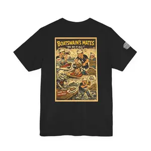 BM | Boatswain's Mate Tee | 1950s Dark Humor Military Tee | Navy Veteran T-Shirt | Vintage Style Work Rate Design