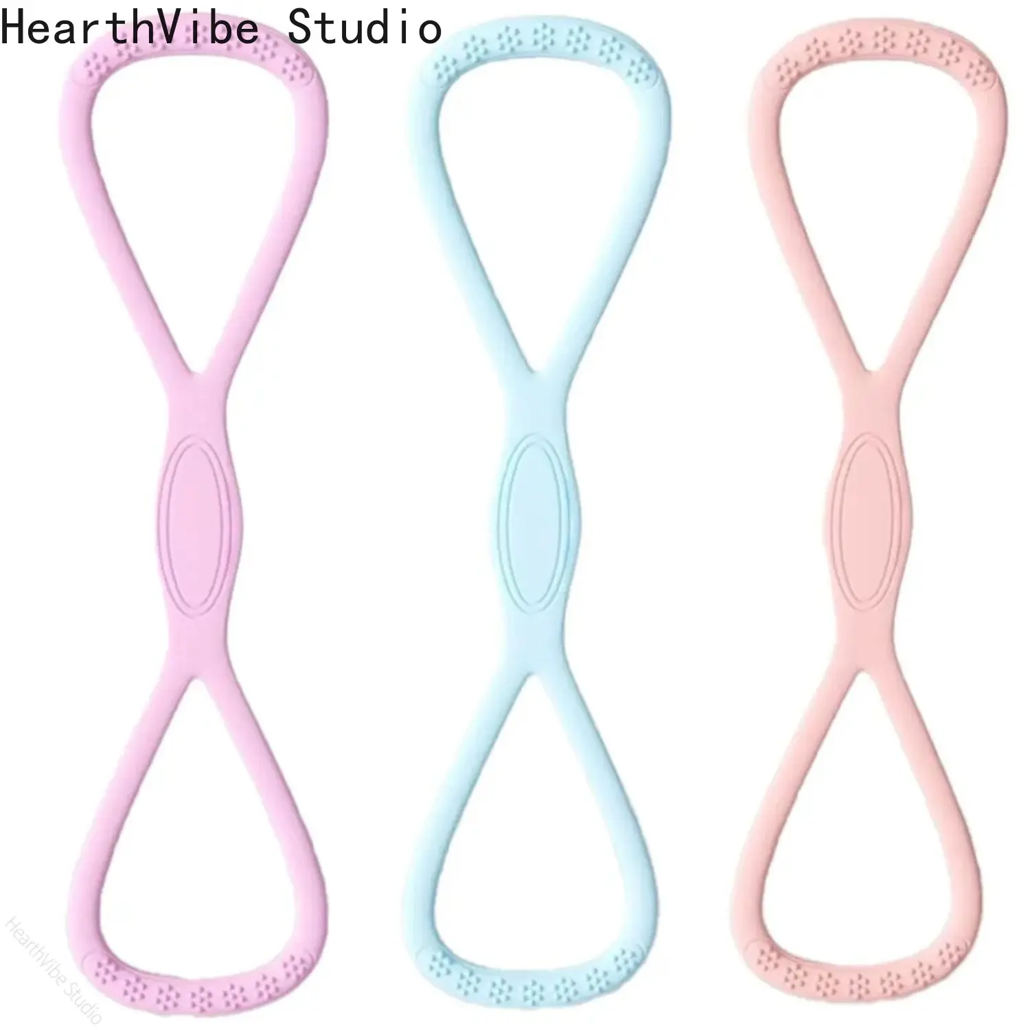 2026 Figure 8 Yoga Resistance Band 35 LB Soft Silicone Exercise Band Quick Rebound Fitness Resistance Band for Back, Shoulder, Legs, Workout Bands, Training Equipment