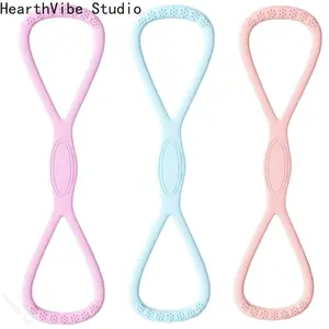 2026 Figure 8 Yoga Resistance Band 35 LB Soft Silicone Exercise Band Quick Rebound Fitness Resistance Band for Back, Shoulder, Legs