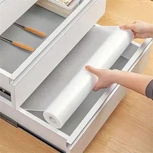 1 Roll Waterproof & EVA Cabinet Drawer Liner Mat - Oil/Water/Stain Resistant, Non-Slip Kitchen Organizer for Refrigerator Shelves, Drawers, Countertops - Easy to Clean Household Storage Supplies, Shelf Liners
