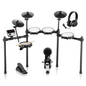 VEVOR Electric Drum Set,  32 Drum Kits & 480 Sounds Electronic Drum Kit, USB MIDI Supported 8 in Quiet Mesh Snare Electric Drum Set with 10 in Cymbals Drum Sticks & Pedals, for Beginners & Adults