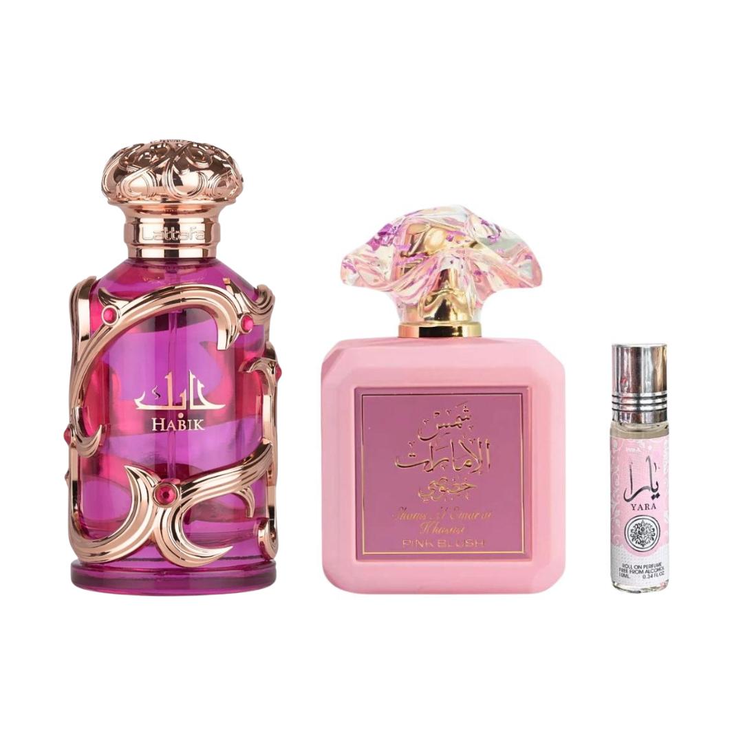 Habik Women + Shams Al Emarat Pink Blush + Oil - 3 piece bundle Habik Women + Shams Al Emarat Pink Blush + Oil - 3 piece bundle